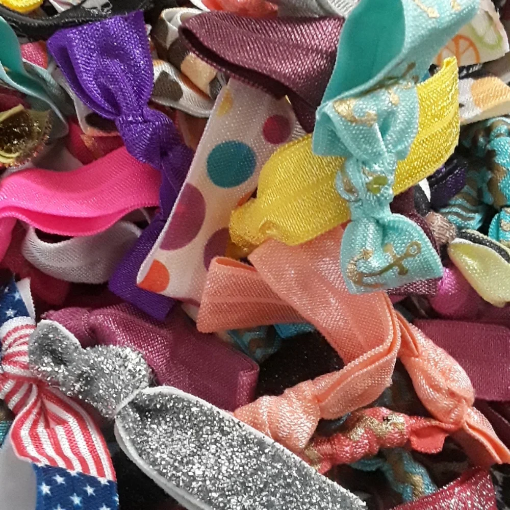 Handmade elastic hair ties pack of 10 - Picture 1 of 1